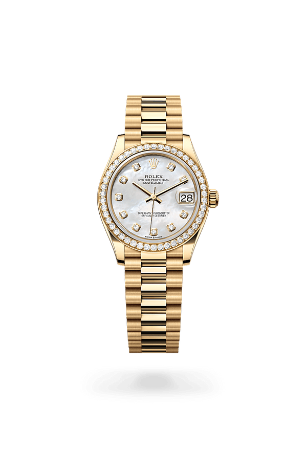 rolex Datejust in 18 kt yellow gold, M278288RBR-0006 - Schwanke-Kasten Jewelers