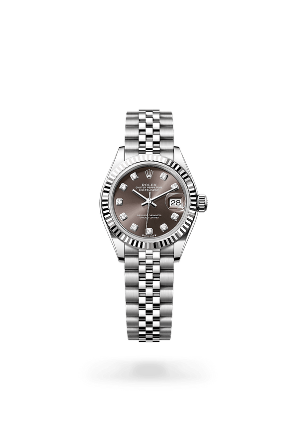 rolex Lady-Datejust in White Rolesor - combination of Oystersteel and white gold, M279174-0015 - Schwanke-Kasten Jewelers