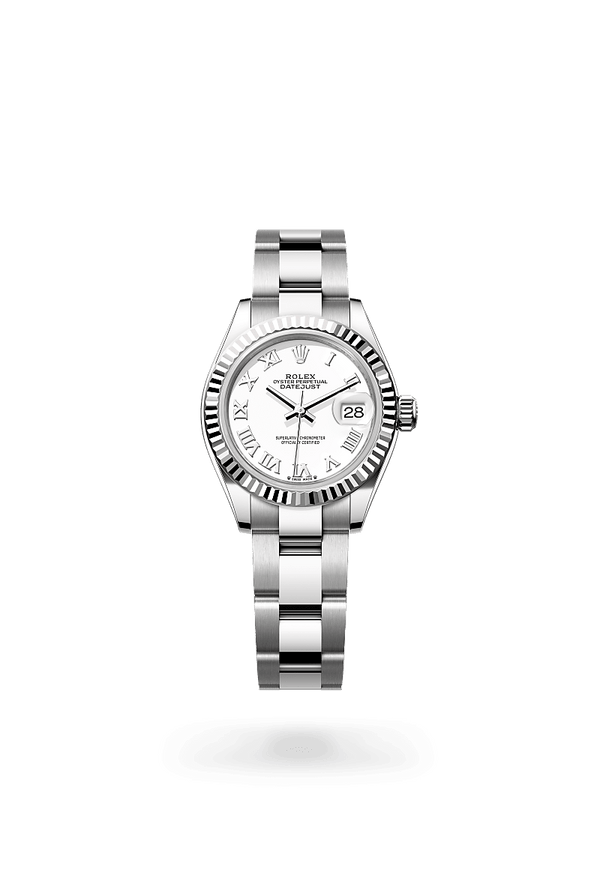 rolex Lady-Datejust in White Rolesor - combination of Oystersteel and white gold, M279174-0020 - Schwanke-Kasten Jewelers