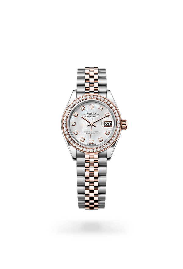 rolex Lady-Datejust in Everose Rolesor - combination of Oystersteel and Everose gold, M279381RBR-0013 - Schwanke-Kasten Jewelers