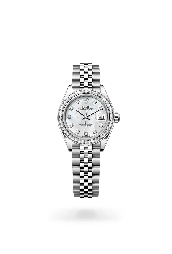 rolex Lady-Datejust in White Rolesor - combination of Oystersteel and white gold, M279384RBR-0011 - Schwanke-Kasten Jewelers