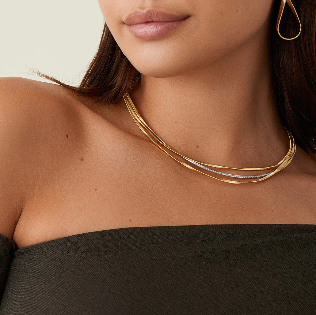 Marco Bicego Marrakech 18ky 3-Row Collar