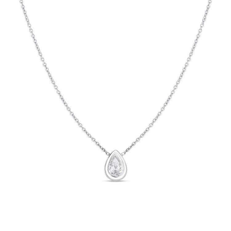 pear cut diamond necklace