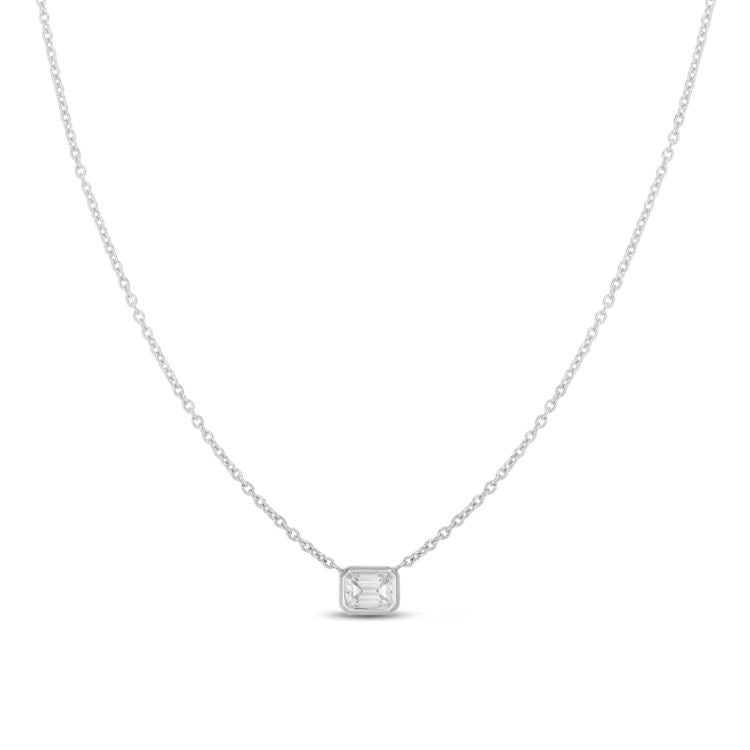 emerald cut diamond neck