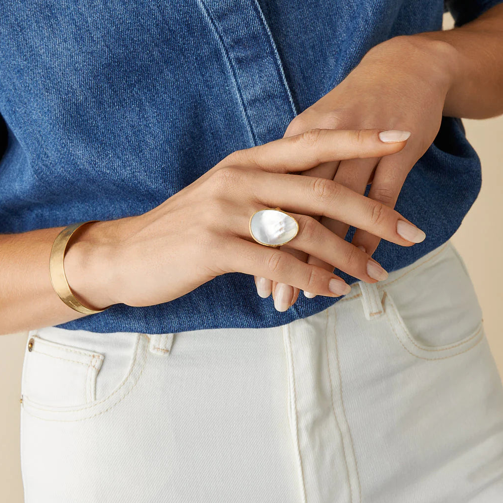 Lunaria Mother of Pearl Ring