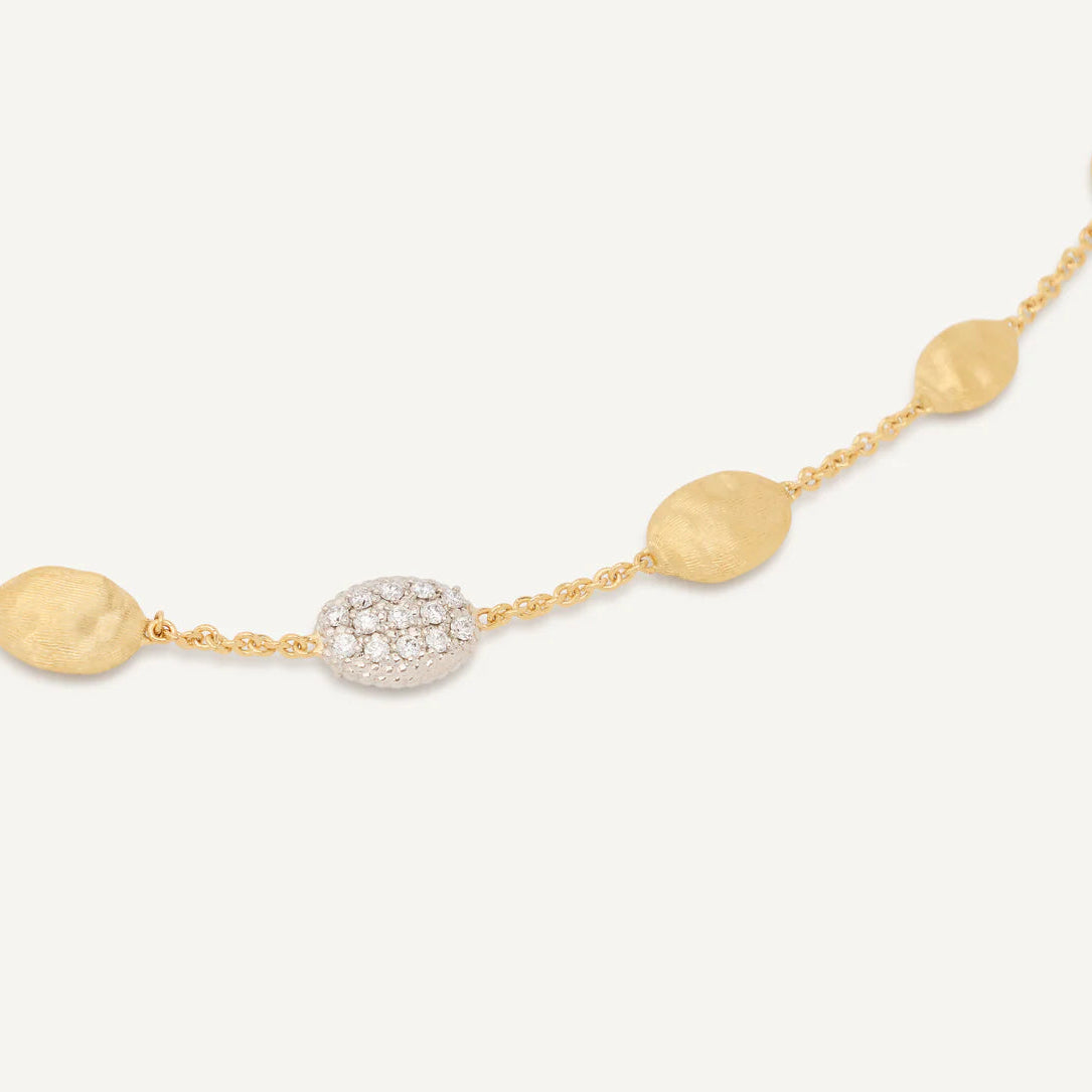 Marco Bicego 7-station siviglia gold necklace details