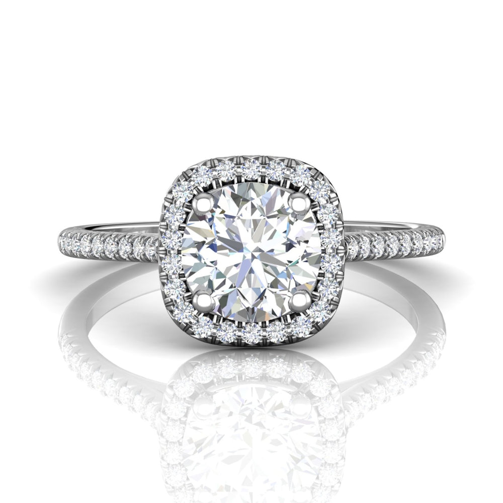 Round Brilliant Halo Engagement Ring