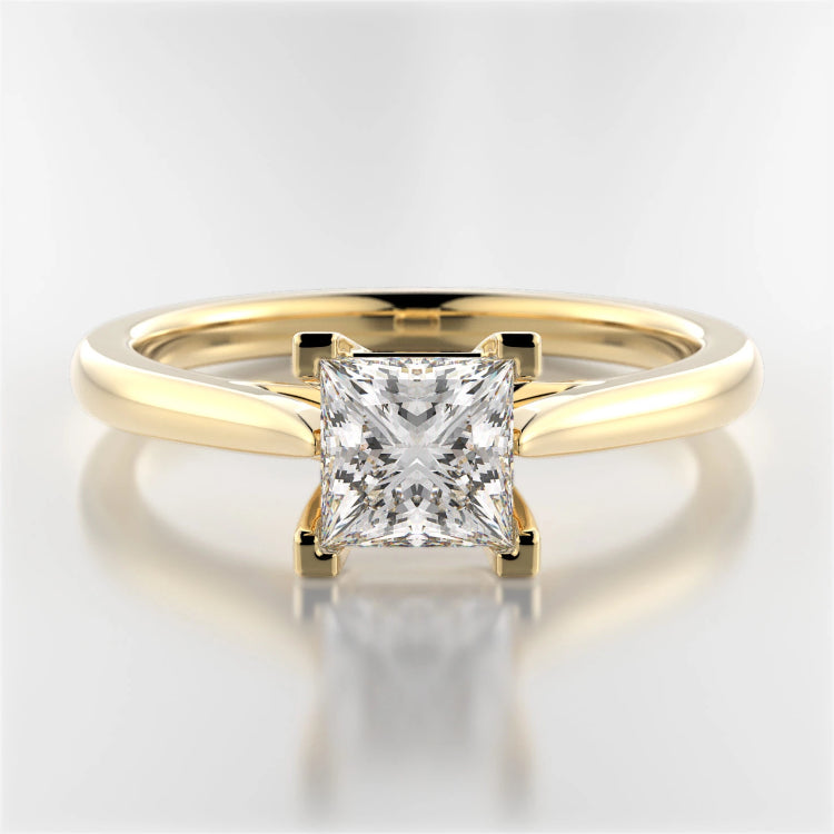 Rose Gold Mackenzie Princess-Cut Diamond Solitaire Ring