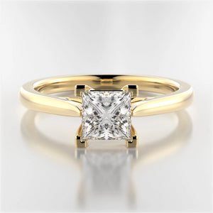 Yellow Gold Mackenzie Princess-Cut Diamond Solitaire Ring
