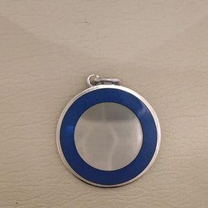 Blue Enameled Engravable Disk 