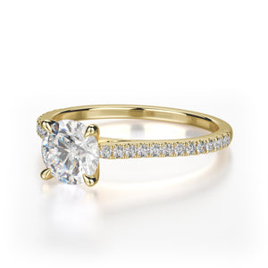 Effie Engagement Ring Mounting - Yellow Gold - Solitaire