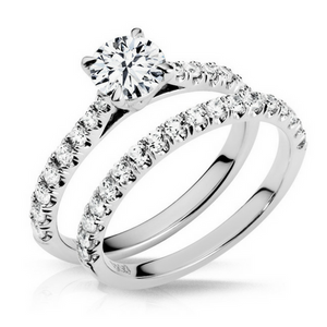 Adelaide Diamond Engagement Ring & Wedding Band - Naledi