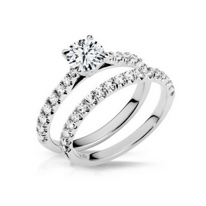 Adelaide Diamond Engagement Ring & Wedding Band - Naledi