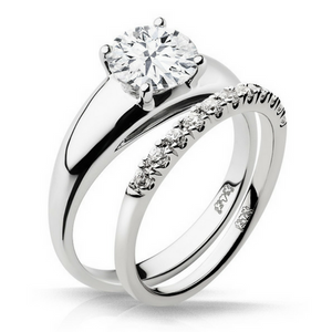 Charlize Diamond Engagement Ring with Wedding Band - Naledi