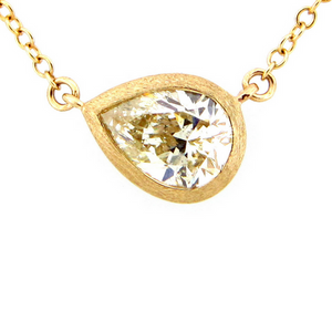 Dilamani Yellow Pear-Shaped Diamond Pendant