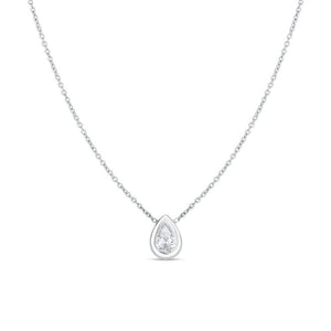 pear cut diamond necklace