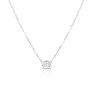oval cut diamond necklace