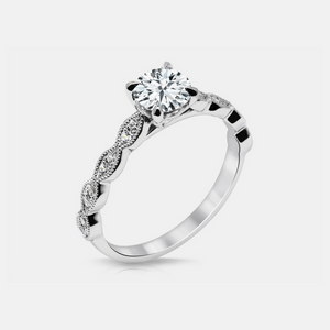 Noa Engagement Ring Mounting - White Gold - Diamond Solitare