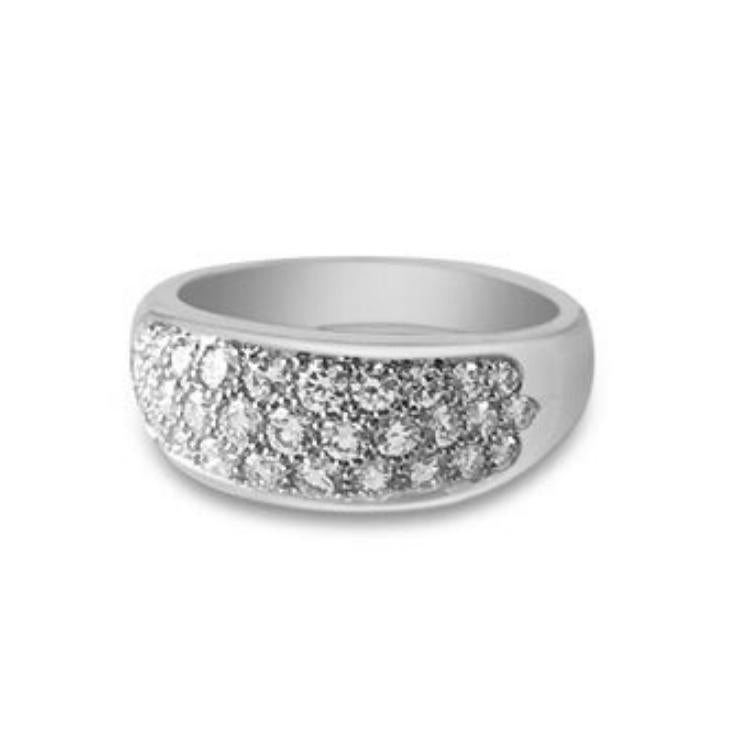 Color Blossom Ring, Yellow Gold, White Gold And Pave Diamond