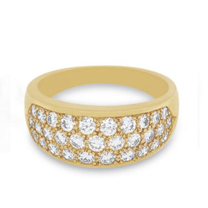 Pavé Diamond Ring Yellow Gold