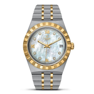 Tudor Royal 34mm M28403-0007 Mother of Pearl Diamond Dial, Steel & Yellow Gold